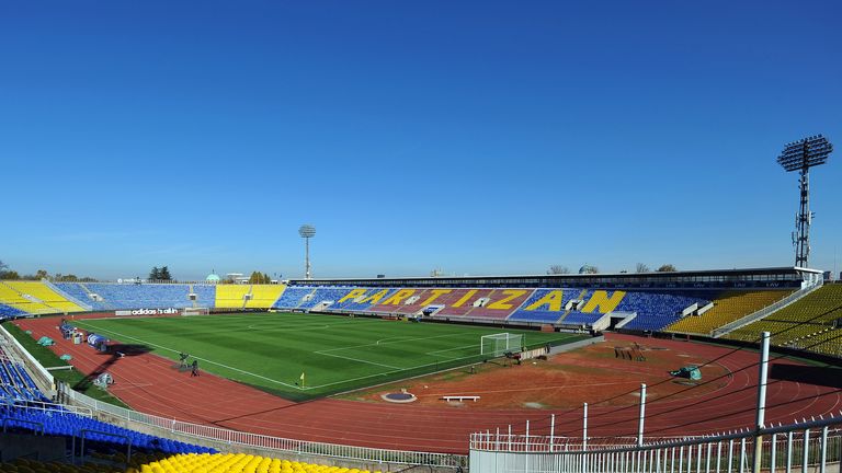 FK Partizan Stadium in Belgrade