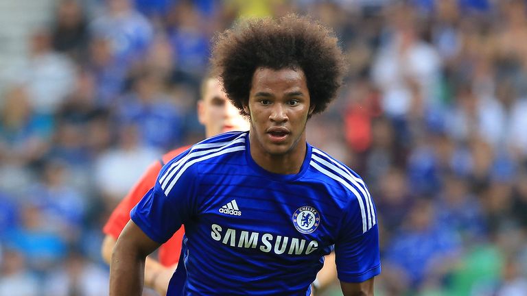 Izzy Brown of Chelsea in action during the Pre Season Friendly  match between FC Olimpija Ljubljana and Chelsea 