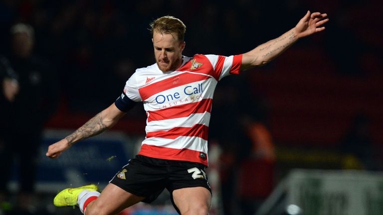 James Coppinger of Doncaster Rovers in action