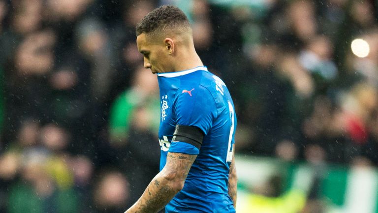 Rangers right-back James Tavernier is serving a ban