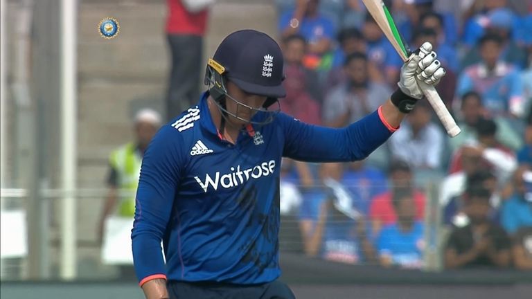 Jason Roy goes to 50 against India in Pune