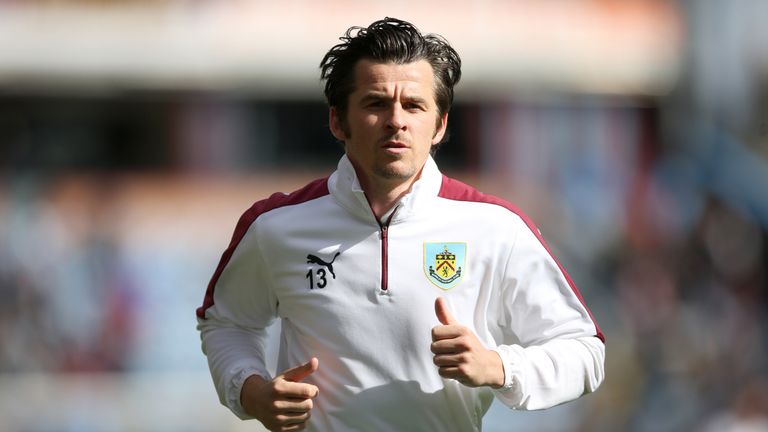 Burnley's Joey Barton warms up