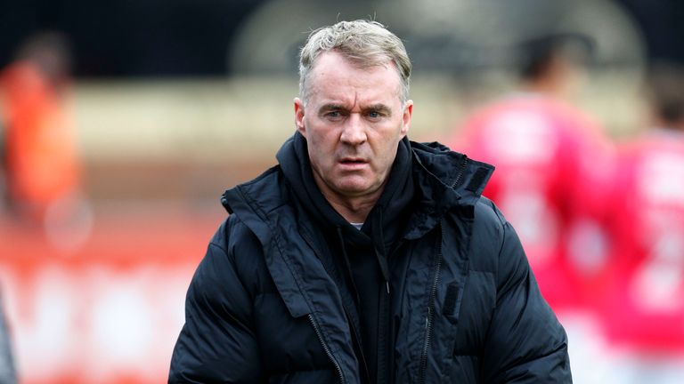 Notts County's manager John Sheridan during the Emirates FA Cup, First Round match at Meadow Park, London.