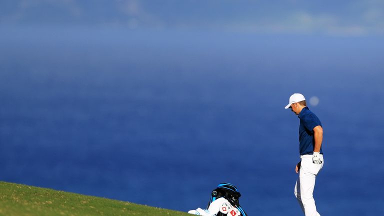 LAHAINA, HI - JANUARY 08:  Jordan Spieth of the United States walks on the fourth hole during the final round of the SBS Tournament of Champions at the Pla