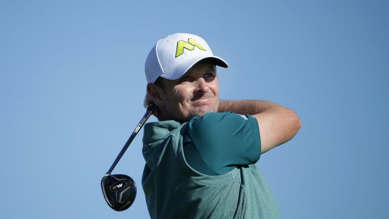 SAN DIEGO, CA - JANUARY 28:  Justin Rose of England plays his shot from the second tee during the third round of the Farmers Insurance Open at Torrey Pines