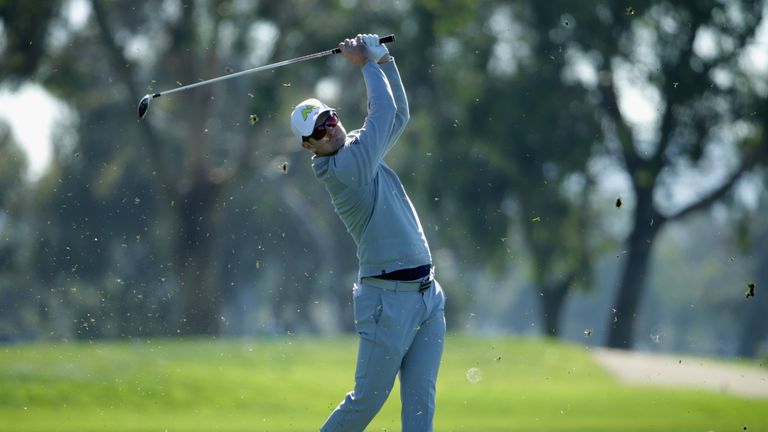 Justin Rose during the first round of the Farmers Insurance Open at Torrey Pines North