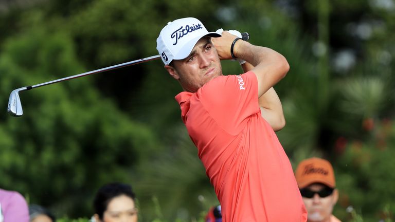 Thomas bogeyed his second hole, but then carded eight birdies and a closing eagle to break 60
