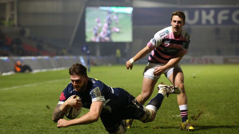 Laurence Pearce scored twice for Sale Sharks