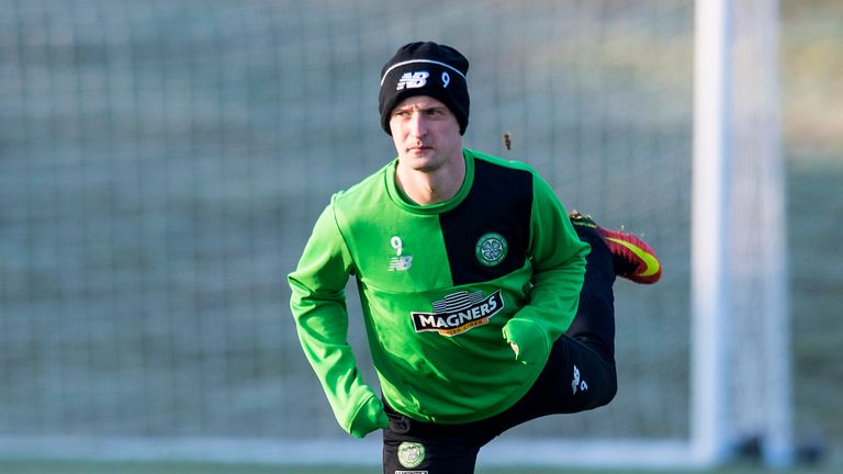 Leigh Griffiths training with Celtic, January 2017