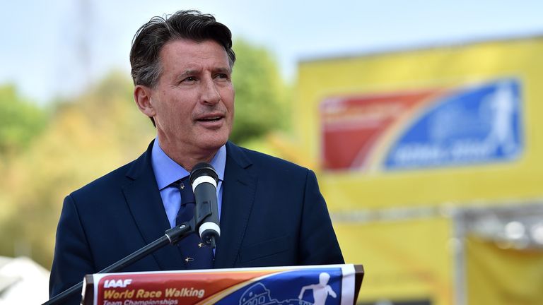 ROME, ITALY - MAY 07:  Lord Sebastian Coe, President of IAAF, takes a speach during the IAAF World Race Walking Team Championship Rome 2016 Opening Ceremon