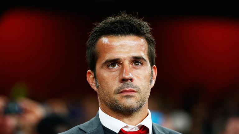 Marco Silva looks on during the UEFA Champions League Group F match against Arsenal