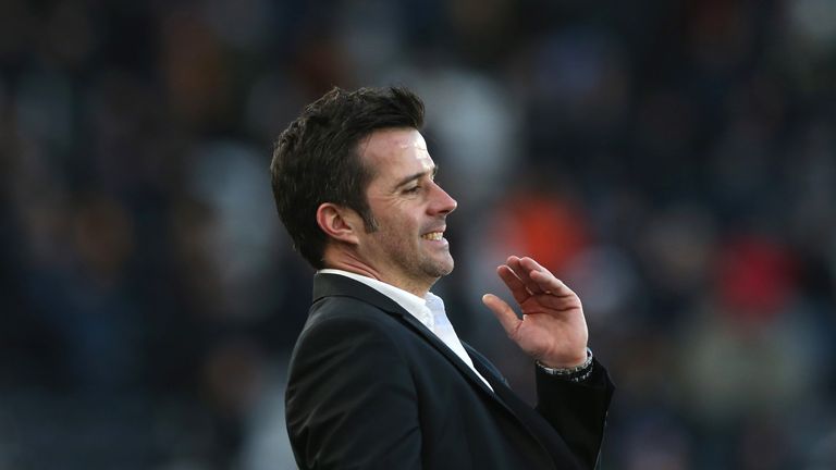 HULL, ENGLAND - JANUARY 14: Marco Silva, Manager of Hull City reacts during the Premier League match between Hull City and AFC Bournemouth at KCOM Stadium 