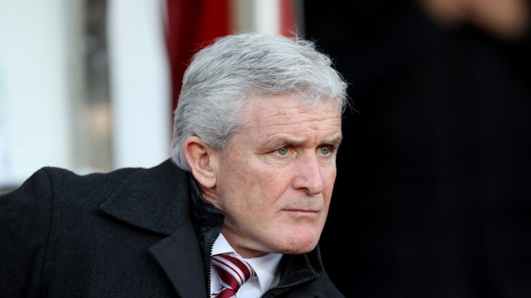 SUNDERLAND, ENGLAND - JANUARY 14:  Mark Hughes, Manager of Stoke City looks on prior to the Premier League match between Sunderland and Stoke City at Stadi