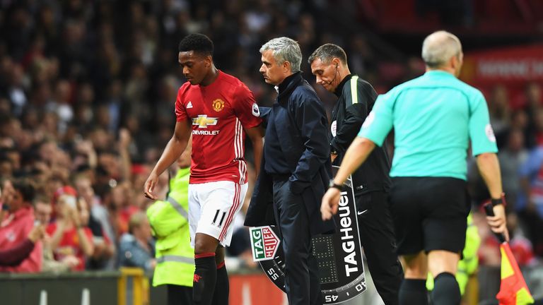 Anthony Martial (left) was 'free to go to Paris' during his time off, says Jose Mourinho