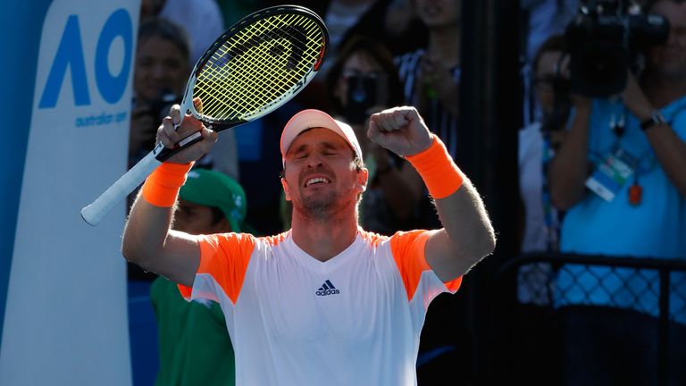 Mischa Zverev savours his hard-fought victory against John Isner