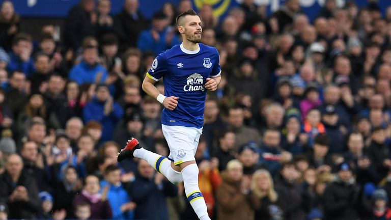 Morgan Schneiderlin comes on to make his home debut against Manchester City