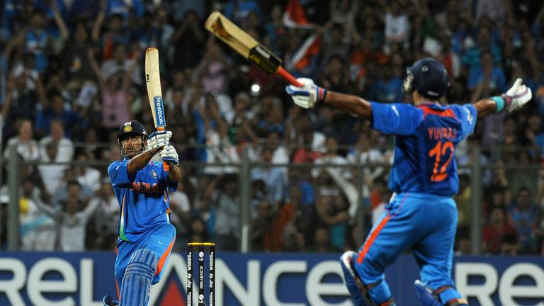MS Dhoni hit the winning runs as he captained India to World Cup glory in 2011
