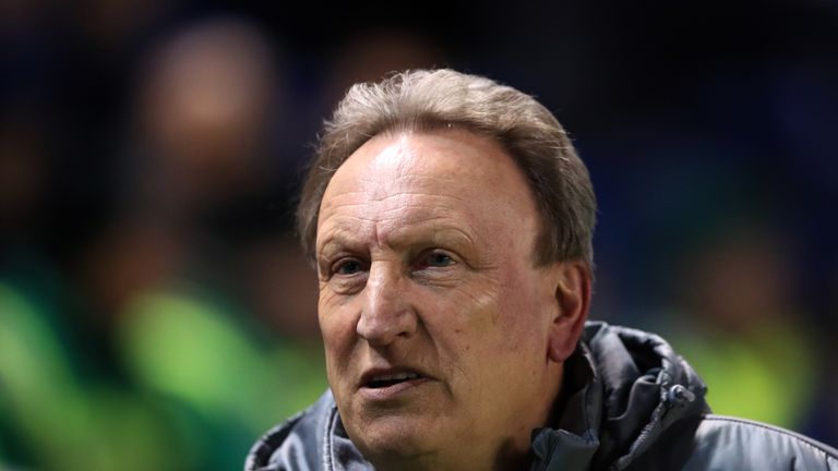 Cardiff City manager Neil Warnock during the Sky Bet Championship game at the AMEX Stadium, Brighton.
