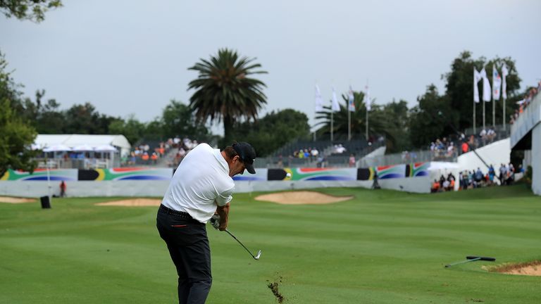 Faldo's iron play was in fine order as he carded three birdies against only one bogey