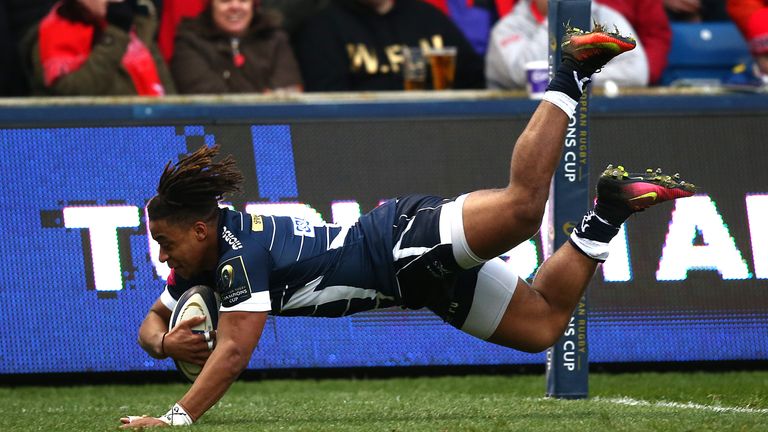 Paolo Odogwu scored one of two tries for the Sharks