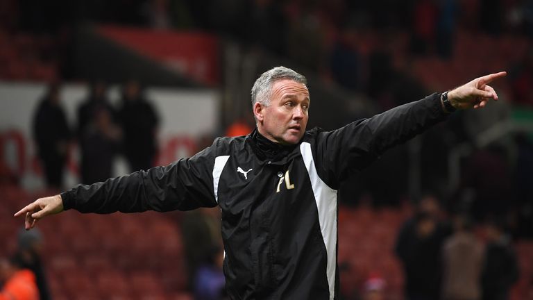STOKE ON TRENT, ENGLAND - JANUARY 07: Paul Lambert of Wolverhampton Wanderers gestures during The Emirates FA Cup Third Round match between Stoke City and 