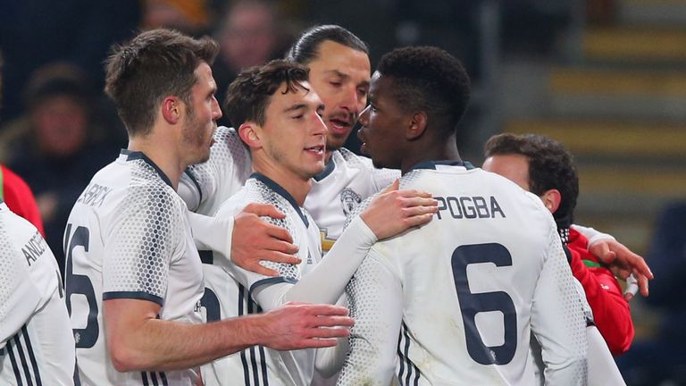 Paul Pogba of Manchester United celebrates