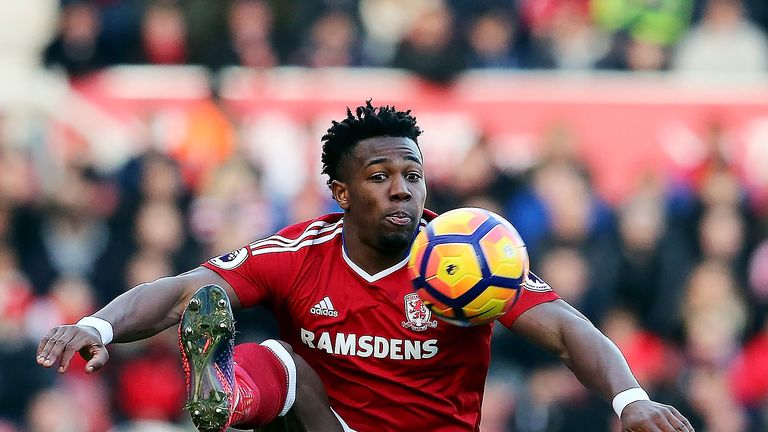 Adama Traore in action for Middlesbrough