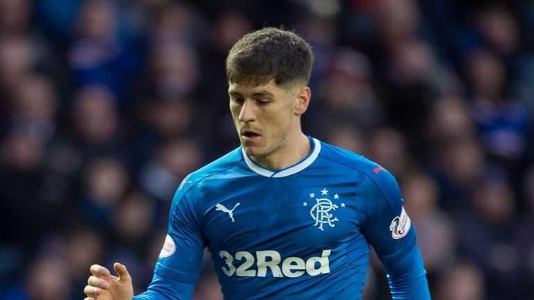 10/12/16 LADBROKES PREMIERSHIP . RANGERS v HEARTS (2-0) . IBROX - GLASGOW . Rob Kiernan in action for Rangers.