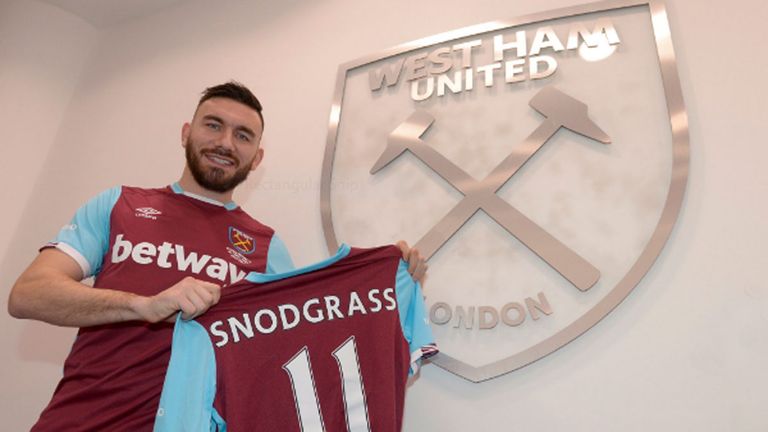 West Ham's new signing Robert Snodgrass (Credit: West Ham United Twitter)