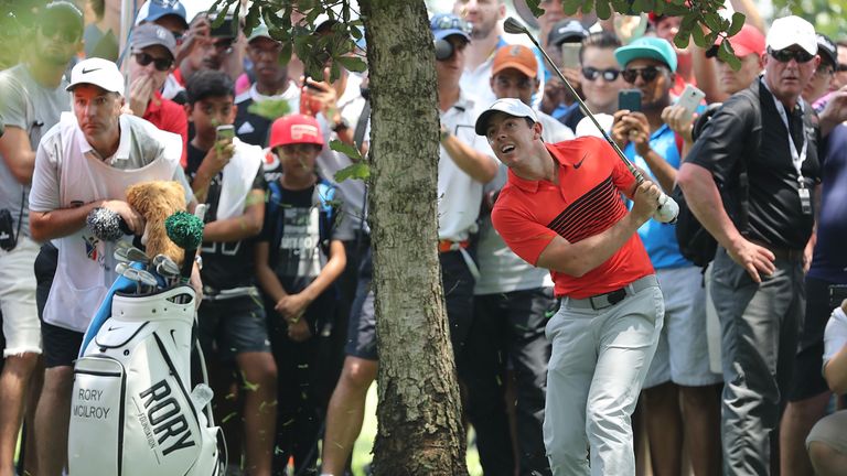 McIlroy was more wayward over the second half of his round