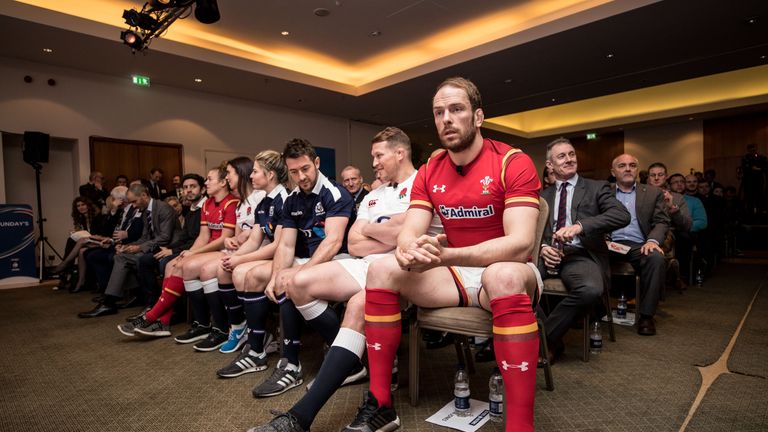 Wales captain Alun Wyn Jones at the launch of the 2017 Six Nations Championship