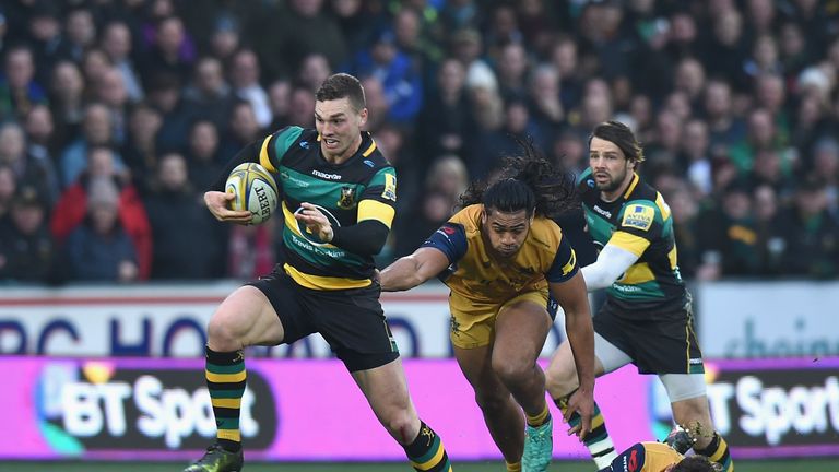 George North makes a break against Bristol