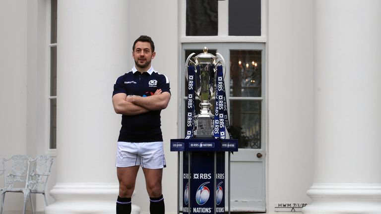 Scotland captain Greig Laidlaw with the Six Nations trophy