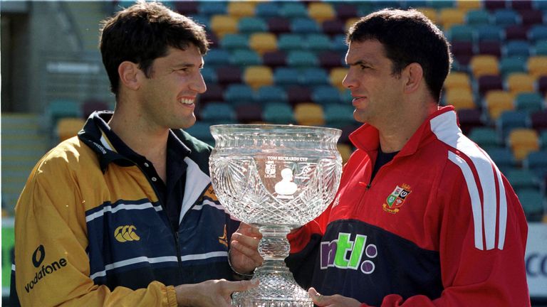 John Eales and Martin Johnson ahead of the first Test in 2001