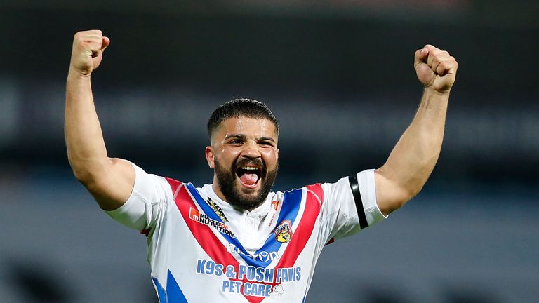 Featherstone's Jason Walton, pictured in action for Wakefield in 2016