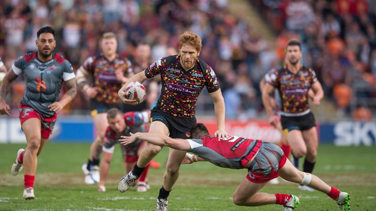 Salford's Kris Welham, pictured in action for Bradford Bulls in 2016