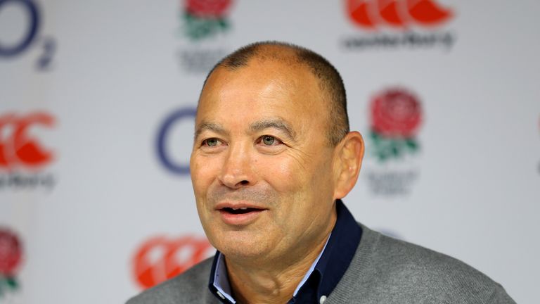Eddie Jones during the England RBS 6 Nations Squad announcement at Twickenham Stadium