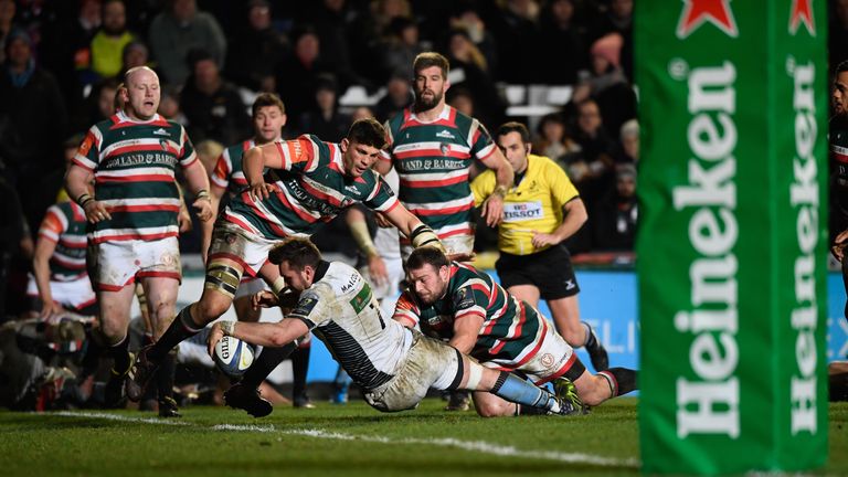 Ryan Wilson scores against Leicester