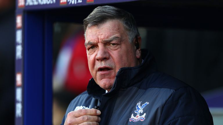 LONDON, ENGLAND - JANUARY 21:  Sam Allardyce manager of Crystal Palace looks on prior to the Premier League match between Crystal Palace and Everton at Sel