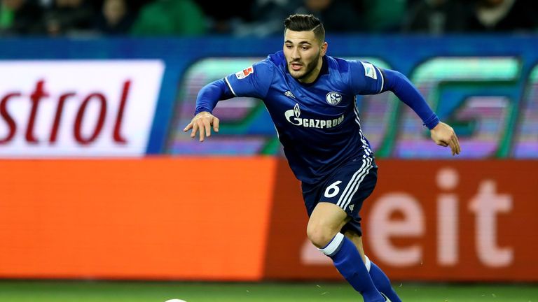 Sead Kolasinac in action during the Bundesliga match between VfL Wolfsburg and FC Schalke 04