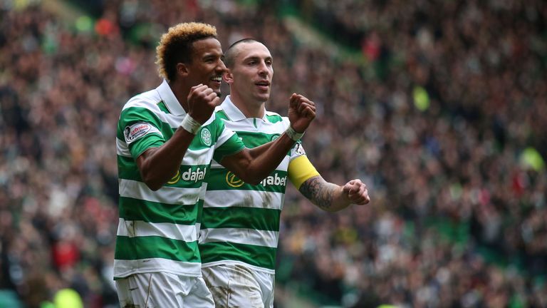 Celtic's Scott Sinclair celebrates 