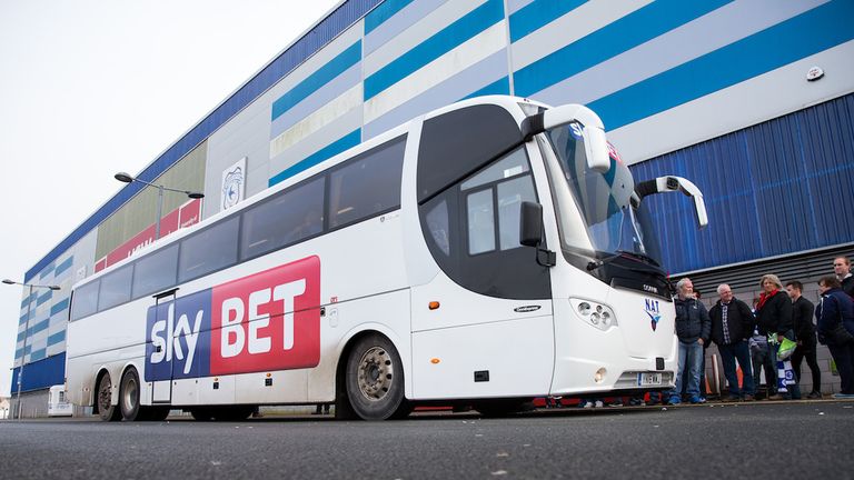 Sky Bet have provided free coach travel to Cardiff City fans 