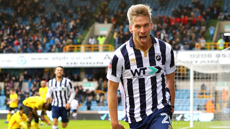 Steve Morison of Millwall celebrates