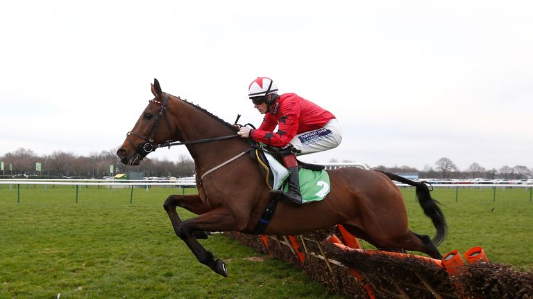 Sam Twiston-Davies riding The New One on their way to winning the stanjames.com Champion Hurdle Trial at Haydock  
