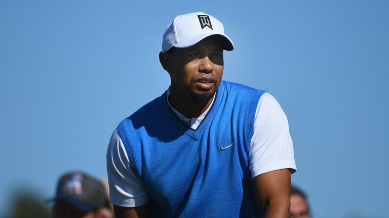 Tiger Woods during the first round of the Farmers Insurance Open at Torrey Pines South