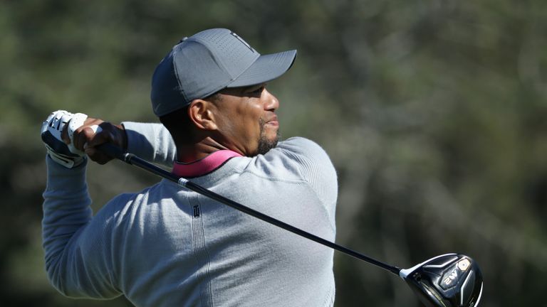 Tiger Woods during the second round of the Farmers Insurance Open at Torrey Pines North