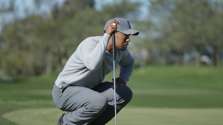 Tiger Woods was happy with his putting over the two rounds