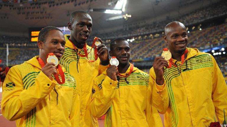Michael Frater, Asafa Powell, Nesta Carter and Usain Bolt have had to return their gold medals