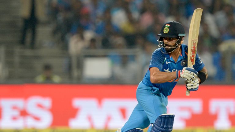 Virat Kohli was in sparkling form, hitting 122 as India won in Pune (Credit: AFP)