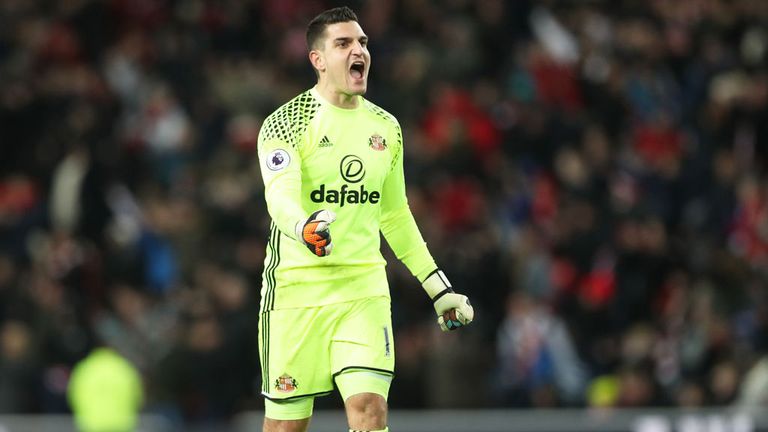 Sunderland goalkeeper Vito Mannone has returned to action after injury